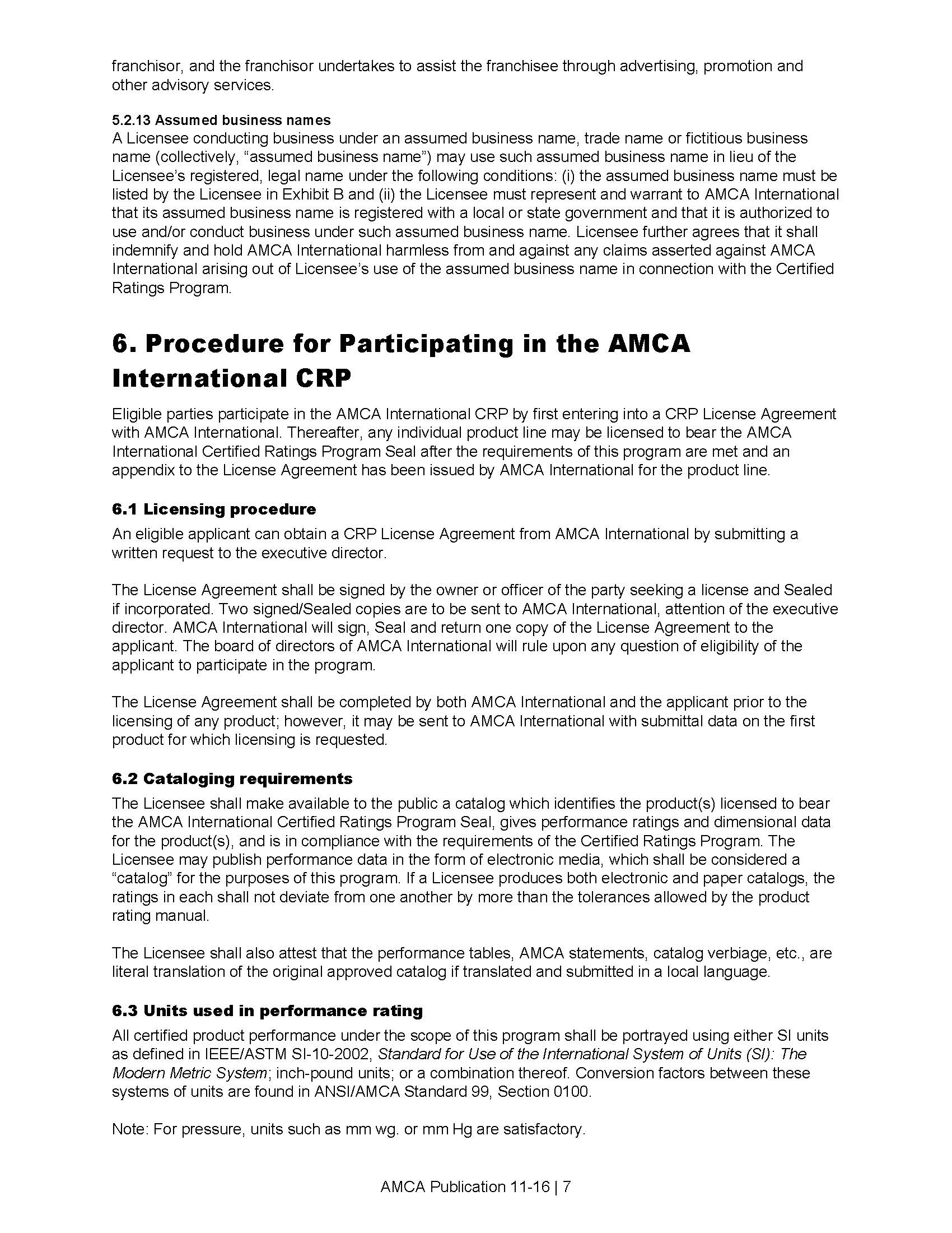 风机标准AMCA Publication11-16:Certified Ratings Program Operating Manual